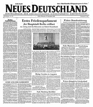 Neues Deutschland Online-Archiv vom 27.11.1946