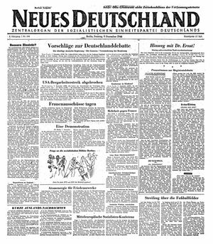 Neues Deutschland Online-Archiv vom 08.12.1946