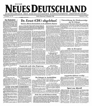 Neues Deutschland Online-Archiv vom 12.12.1946