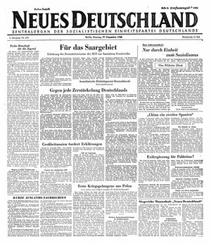 Neues Deutschland Online-Archiv vom 29.12.1946