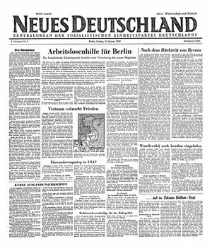 Neues Deutschland Online-Archiv vom 10.01.1947