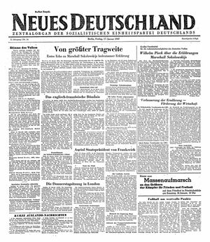 Neues Deutschland Online-Archiv vom 17.01.1947