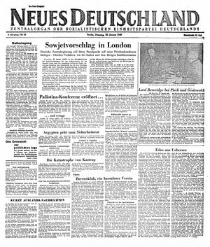 Neues Deutschland Online-Archiv on Jan 28, 1947