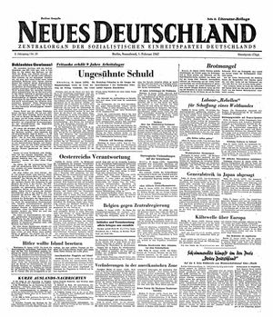 Neues Deutschland Online-Archiv on Feb 1, 1947