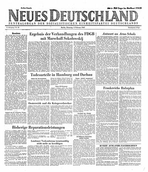 Neues Deutschland Online-Archiv vom 04.02.1947