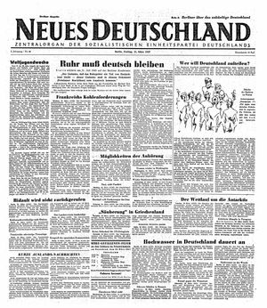 Neues Deutschland Online-Archiv vom 21.03.1947