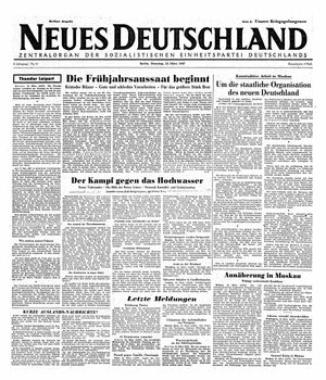 Neues Deutschland Online-Archiv vom 25.03.1947