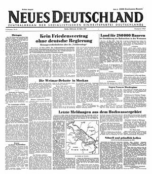 Neues Deutschland Online-Archiv vom 26.03.1947