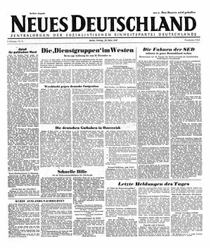 Neues Deutschland Online-Archiv vom 28.03.1947