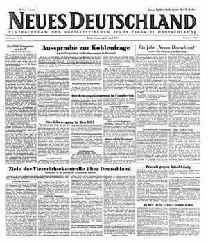 Neues Deutschland Online-Archiv on Apr 17, 1947