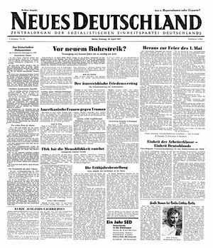 Neues Deutschland Online-Archiv vom 20.04.1947