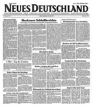Neues Deutschland Online-Archiv vom 26.04.1947