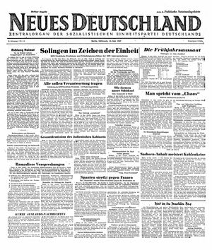 Neues Deutschland Online-Archiv vom 14.05.1947