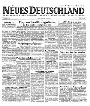 Neues Deutschland Online-Archiv vom 15.05.1947