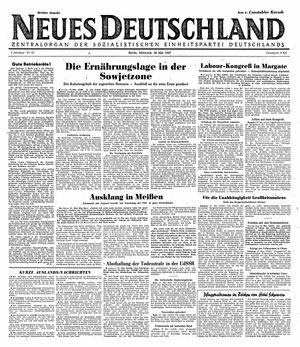 Neues Deutschland Online-Archiv vom 28.05.1947