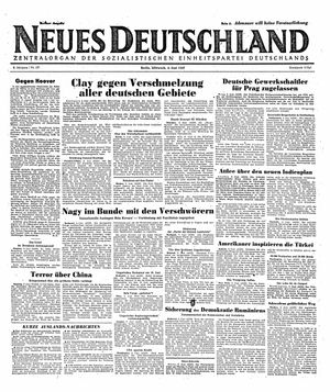 Neues Deutschland Online-Archiv on Jun 4, 1947