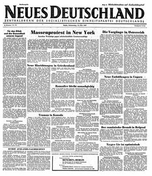 Neues Deutschland Online-Archiv on Jun 12, 1947
