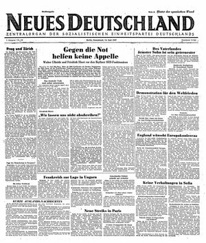Neues Deutschland Online-Archiv vom 14.06.1947