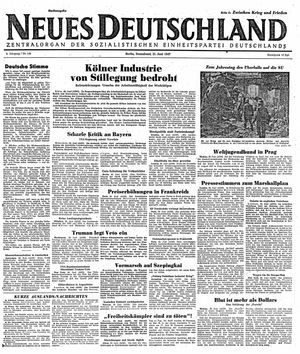 Neues Deutschland Online-Archiv vom 21.06.1947