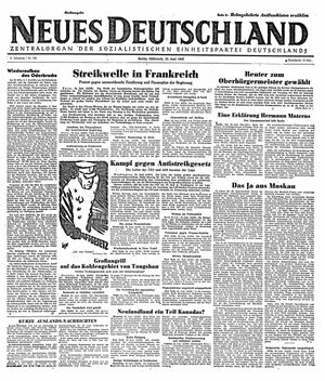 Neues Deutschland Online-Archiv vom 25.06.1947
