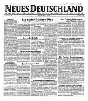 Neues Deutschland Online-Archiv vom 05.07.1947