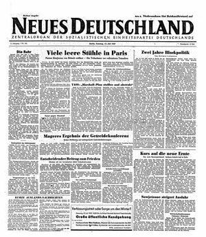 Neues Deutschland Online-Archiv on Jul 13, 1947