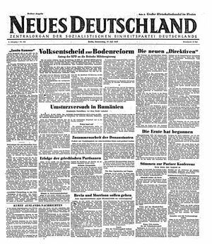 Neues Deutschland Online-Archiv on Jul 17, 1947