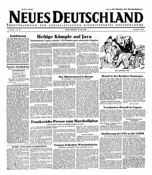 Neues Deutschland Online-Archiv vom 23.07.1947