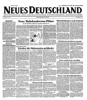 Neues Deutschland Online-Archiv vom 24.07.1947