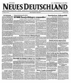 Neues Deutschland Online-Archiv on Aug 9, 1947
