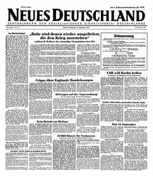 Neues Deutschland Online-Archiv vom 13.09.1947