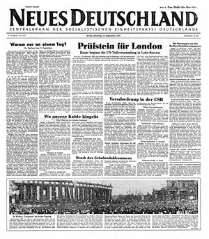 Neues Deutschland Online-Archiv vom 16.09.1947