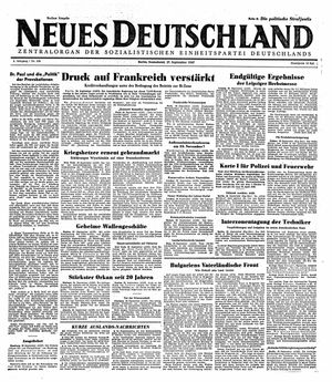 Neues Deutschland Online-Archiv vom 27.09.1947