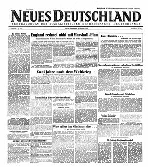 Neues Deutschland Online-Archiv on Oct 4, 1947