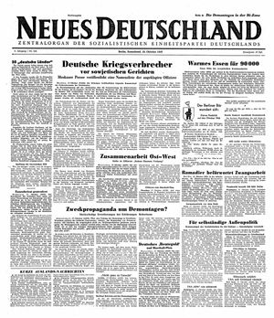 Neues Deutschland Online-Archiv on Oct 18, 1947
