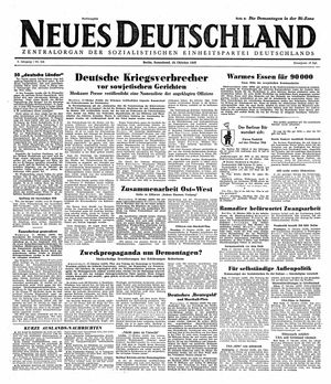 Neues Deutschland Online-Archiv vom 18.10.1947