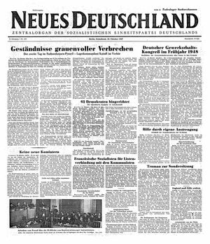 Neues Deutschland Online-Archiv vom 25.10.1947