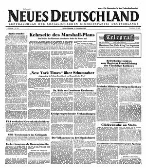 Neues Deutschland Online-Archiv on Nov 11, 1947