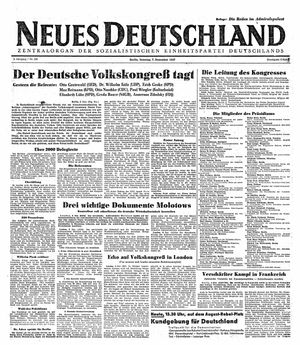 Neues Deutschland Online-Archiv on Dec 7, 1947