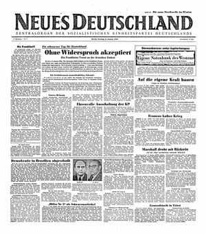 Neues Deutschland Online-Archiv vom 09.01.1948