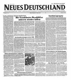 Neues Deutschland Online-Archiv vom 10.01.1948