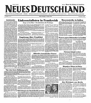 Neues Deutschland Online-Archiv vom 11.01.1948