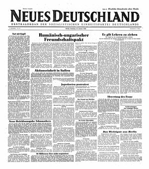 Neues Deutschland Online-Archiv vom 25.01.1948