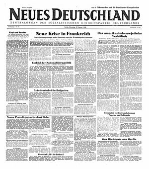 Neues Deutschland Online-Archiv vom 27.01.1948