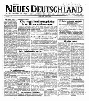 Neues Deutschland Online-Archiv vom 30.01.1948