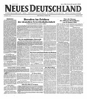 Neues Deutschland Online-Archiv vom 04.02.1948