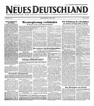 Neues Deutschland Online-Archiv vom 07.02.1948