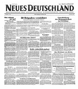 Neues Deutschland Online-Archiv vom 10.02.1948