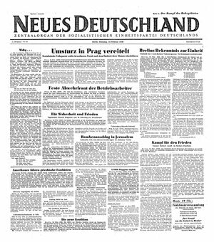 Neues Deutschland Online-Archiv vom 24.02.1948