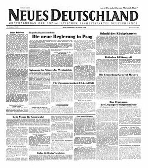 Neues Deutschland Online-Archiv vom 26.02.1948
